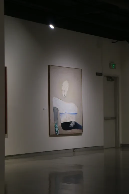 Fresno Art Museum — Duncan Gallery entrance with bronze figure and ceramic birds on plinth