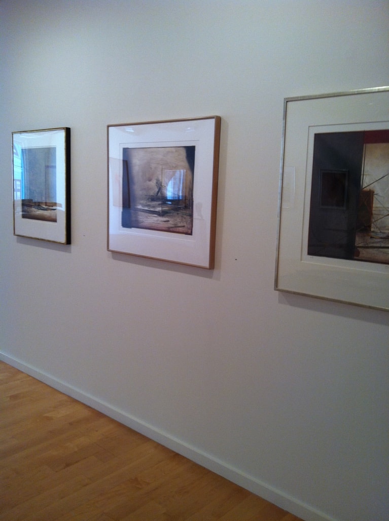 Berggruen Memorial Show — gallery wall with three framed works