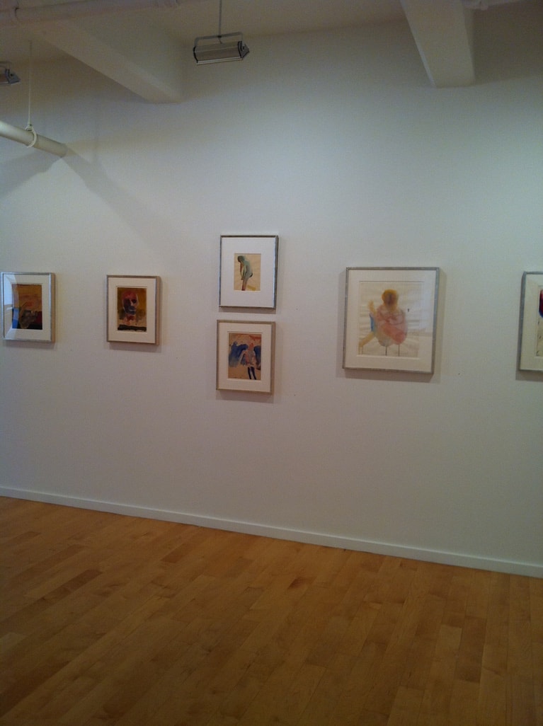 Berggruen Memorial Show — gallery wall with five framed figurative works
