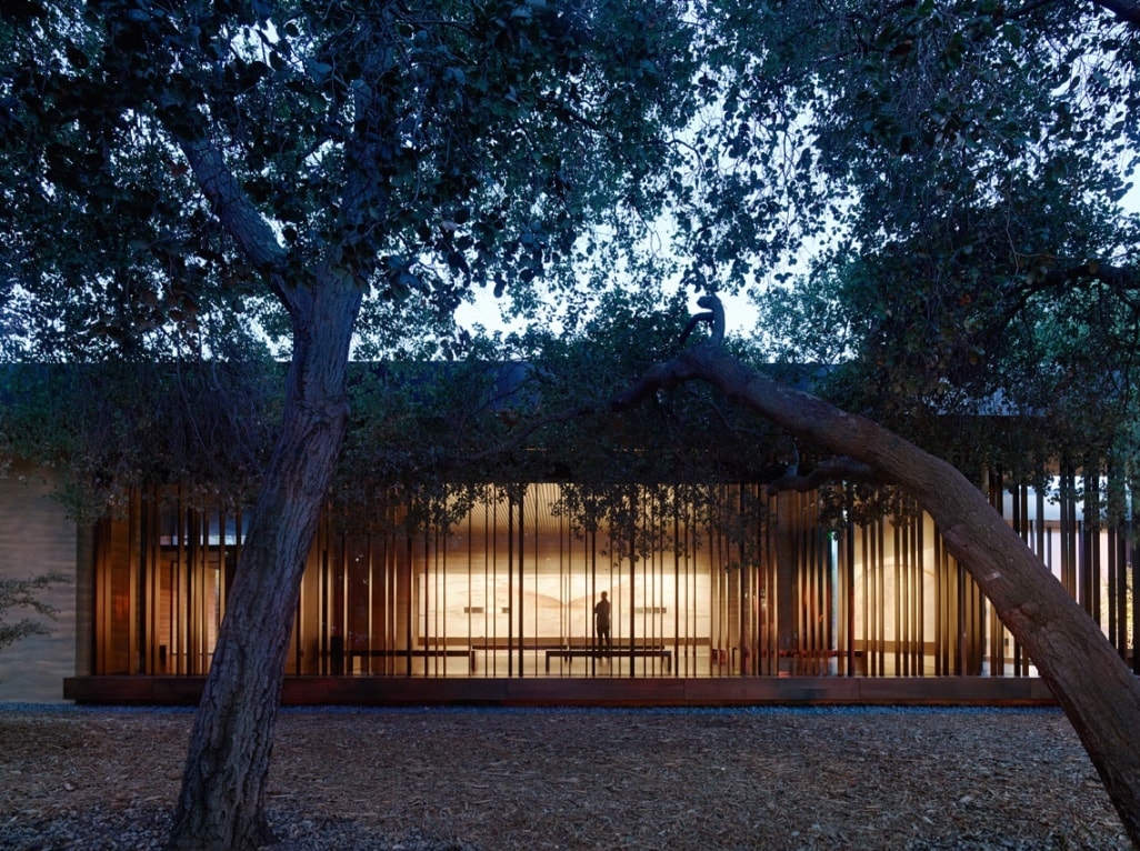 Windhover Contemplative Center — exterior with trees